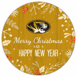 Missouri Tigers Merry Christmas & New Year 12in Circle