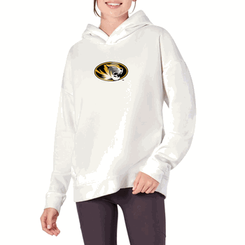Missouri Tigers NCAA Kadi Hoodie with Zipper Pockets White XXL