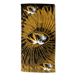 Missouri Tigers NCAA Psychedelic Beach Towel 30 x 60 inches
