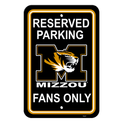 Missouri Tigers Parking Sign