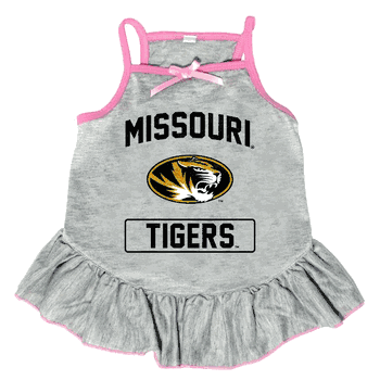 Missouri Tigers Pet Dress Grey Type Large