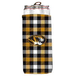 Missouri Tigers Plaid Insulated Slim Can Sleeve