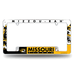 Missouri Tigers Primary 12" x 6" Chrome All Over Automotive License Plate Frame