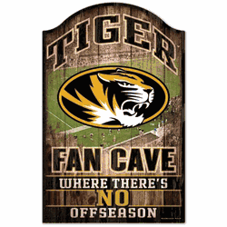 Missouri Tigers Sign 11x17 Wood Fan Cave Design