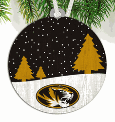 Missouri Tigers Snow Scene Ornament