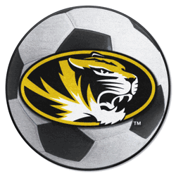 Missouri Tigers Soccer Ball Rug - 27in. Diameter