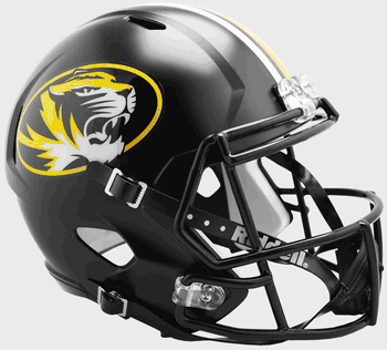 Missouri Tigers Speed Replica Full Size Football Helmet Anodized Black