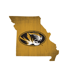 Missouri Tigers Team Color Logo State Sign