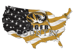 Missouri Tigers USA Shape Flag Cutout