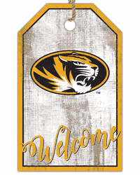 Missouri Tigers Welcome Team Tag 11x19 Sign