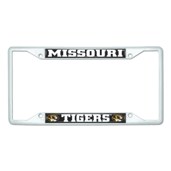 Missouri White Metal License Plate Frame - 6.25"x12.25"