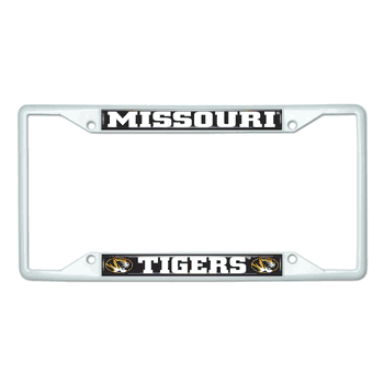 Missouri White Metal License Plate Frame - 6.25