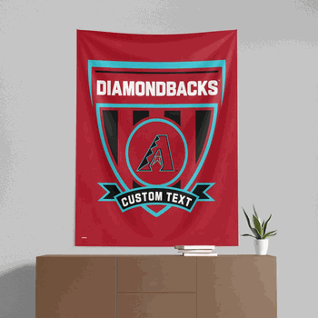 MLB Arizona Diamondbacks Allegiance Personalized Wall Hanging 50x60 Inches