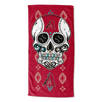 MLB Arizona Diamondbacks Candy Skull Printed Beach Towel