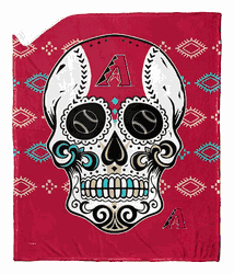 MLB Arizona Diamondbacks Candy Skull Silk Touch Sherpa Throw