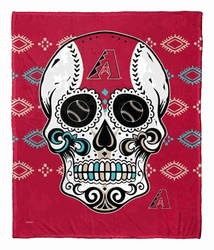 MLB Arizona Diamondbacks Candy Skull Silk Touch Throw Blanket 50x60 Inches