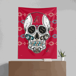 MLB Arizona Diamondbacks Candy Skull Wall Hanging 50x60 Inches