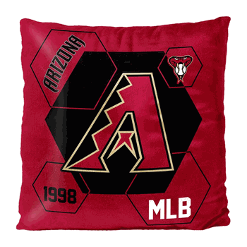 MLB Arizona Diamondbacks Connector Velvet Reverse Pillow 16 x 16 Inches