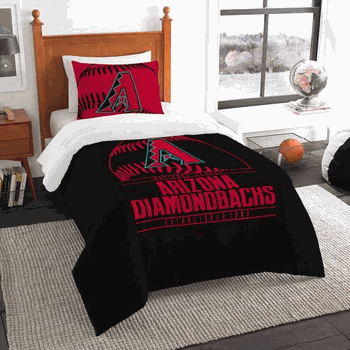 MLB Arizona Diamondbacks Grand Slam Twin Comforter Set 86 x 64 Inches