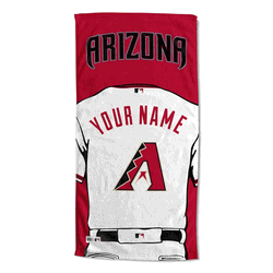 MLB Arizona Diamondbacks Jersey Personalized Beach Towel 30 x 60 Inches