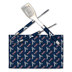 MLB Atlanta Braves 3-Piece BBQ Utensil Set 17.25 6 11 x 18 Inches