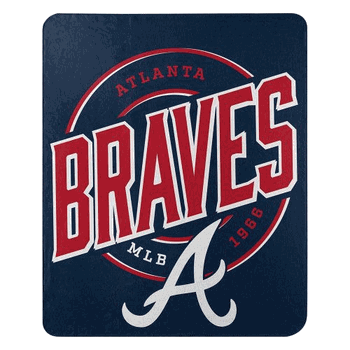 MLB Atlanta Braves Campaign Fleece Throw Blanket 50x60 Inches