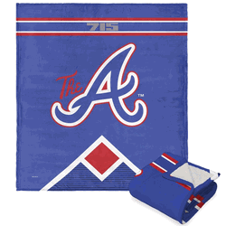 MLB Atlanta Braves City Connect Silk Touch Sherpa Throw Blanket 50x60 Inches