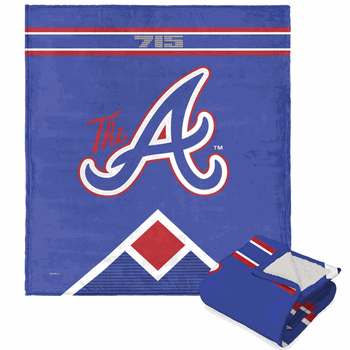 MLB Atlanta Braves City Connect Silk Touch Sherpa Throw Blanket 50x60 Inches