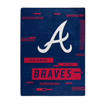 MLB Atlanta Braves Digitize Raschel Throw Blanket 60x80Inches