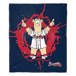 MLB Atlanta Braves Mascot Silk Touch Throw Blanket 50x60 Inches