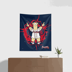 MLB Atlanta Braves Mascot Wall Hanging 34 x 40 Inches