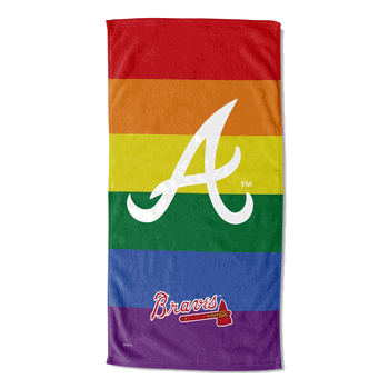 MLB Atlanta Braves Pride Series Beach Towel 30x60 Inches