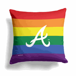 MLB Atlanta Braves Pride Series Throw Pillow 18x18 Inches