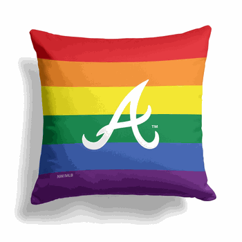 MLB Atlanta Braves Pride Series Throw Pillow 18x18 Inches