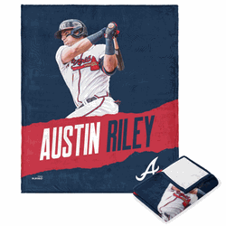 MLB Austin Riley Player Silk Touch Throw Blanket 50 x 60 Inches