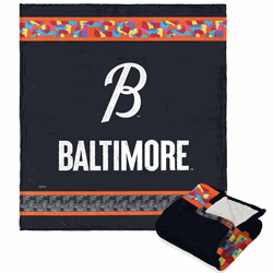 MLB Baltimore Orioles City Connect Silk Touch Sherpa Throw Blanket 50x60 Inches