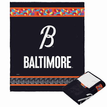 MLB Baltimore Orioles City Connect Silk Touch Throw Blanket 50x60 Inches
