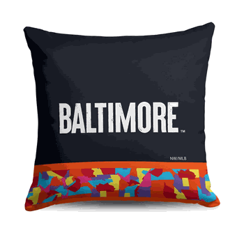 MLB Baltimore Orioles City Connect Throw Pillow 18x18 Inches