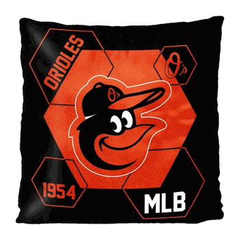 MLB Baltimore Orioles Connector Velvet Reverse Pillow 16 x 16 Inches