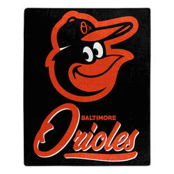 MLB Baltimore Orioles Signature Raschel Throw Blanket 50x60 Inches