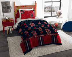 MLB Boston Boston Red Sox Rotary Twin Bed In A Bag Set