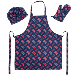 MLB Boston Red Sox 3Pc Set Apron Oven Mitt And Hat