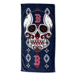 MLB Boston Red Sox Candy Skull Printed Beach Towel