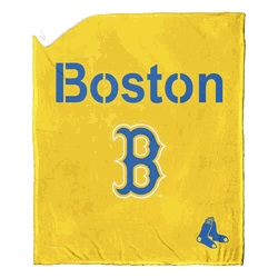 MLB Boston Red Sox City Connect Silk Touch Sherpa Throw Blanket 50x60 Inches