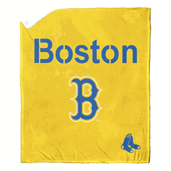MLB Boston Red Sox City Connect Silk Touch Sherpa Throw Blanket 50x60 Inches
