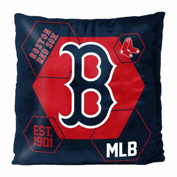MLB Boston Red Sox Connector Velvet Reverse Pillow 16 x 16 Inches