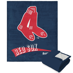 MLB Boston Red Sox Cooperstown Collection Throwback Silk Touch Sherpa Throw Blanket 50 x 60 Inches