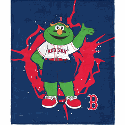 MLB Boston Red Sox Mascot Silk Touch Sherpa Throw Blanket 50x60 Inches
