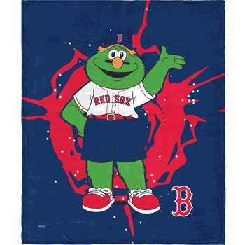 MLB Boston Red Sox Mascot Silk Touch Sherpa Throw Blanket 50x60 Inches