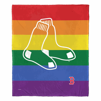 MLB Boston Red Sox Pride Series Silk Touch Throw Blanket 50x60 Inches